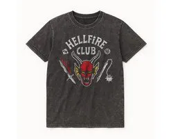Stranger Things Hellfire Club Invert Heren T-Shirt - Zwart - S