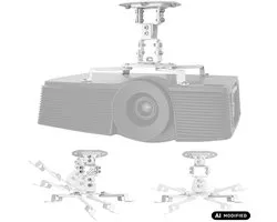 Maclean - Support de projecteur - Support de plafond pour projecteur - 54~320 mm, jusqu'à 13,5 kg, pivotant à 360 degrés MC-200 W