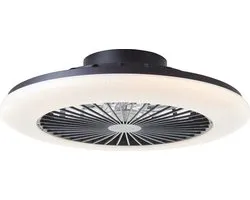 Brilliant Salerno - Plafondventilator - Met verlichting - LED 40W - 3000K-6500K - Dimbaar - Zwart - Zeer stil