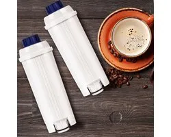 2x Filtre à eau de remplacement pour machine à café De'Longhi - Compatible DLSC002 - Convient pour Magnifica Evo & S, Primadonna, Eletta