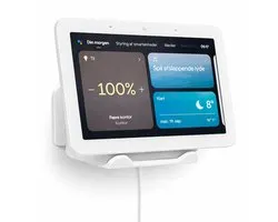 Support Mural Google Nest Hub Blanc – Équerre Murale Google Nest Hub 2e Génération – Support Mural Écran Intelligent – Support Économe en Espace – Accessoire Maison Intelligente – Design Épuré pour Cuisine, Chambre à Coucher et Salon