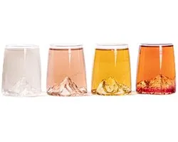 Alaskan Maker Topographic shotje glas 6.5cl set van 4