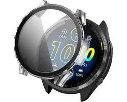 Hoesje Full Cover - Geschikt voor Garmin Forerunner 965 - Screen protector - Case/Cover - Transparant