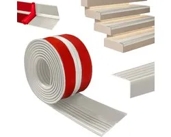 Profilé de Nez de Marche Autocollant Antidérapant 4 Mètres Gris