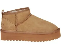 Colors of California Boots - Suede Platform Laarzen - Cognac - Maat 41