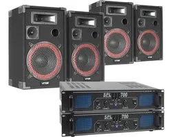 Ensemble de sons double XEN3510. 4 haut-parleurs. 2 amplificateurs
