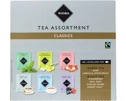 Rioba - Thee Assortiments Box Classics - Fairtrade - 100x2 Gram - Voordeelverpakking