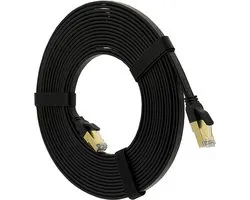 Câble Ethernet Plat CAT.8 20M - Fil Internet Haut Débit - Cordon LAN RJ45 Réseau TP 40G - Modem Routeur/Sky/ BT- Hub/Virgin/PlusNet - Jeu PC Haut Débit - Panneau de Brassage Console Smart TV - 20M
