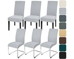 Ibenzoa® Ensemble de 6 housses de chaise extensibles universelles pour diverses occasions