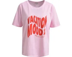 Milano Italy - roze t-shirt vacation mood - maat 36