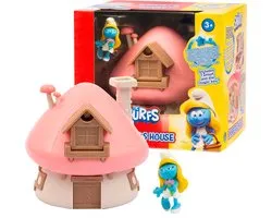 Giochi Preziosi Les Schtroumpfs - Coffret de jeu Maison de la Schtroumpfette - Clé magique - Figurine Schtroumpfette incluse - À partir de 3 ans
