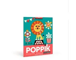 Poppik Uitklapbare stickerposter - Circus - 750 herbruikbare stickers