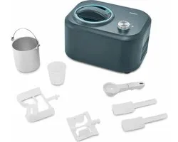 MEDION Ijsmachine met compressor (zelfkoelend, geschikt voor ijs, frozen yoghurt & sorbet, 1 L, 100 W, aluminium ijscontainer, MD10169)