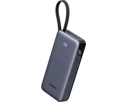 UGREEN Power Bank, 20000mAh 45W Charge rapide avec câble USB-C intégré et PD bidirectionnel 45W, batterie de téléphone mobile externe compatible avec Galaxy S25+/Ultra, série iPhone