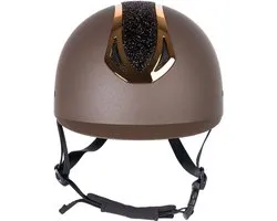 Harry's Horse Veiligheidscap Pro F2 Matt Crystal Bruin/Goud - S
