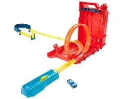 Hot Wheels - Piste de course à construire soi-même - Inclut 1 voiture - Track Builder Unlimited Fuel Can Stunt Box - Jouet à partir de 6 ans - Voiture jouet - Petites voitures - Voitures - Hotweels - Hotwheels Premium - Hot Wheels City