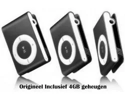 Mini MP3 speler met in-ear koptelefoon Zwart