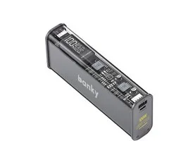 Banky - Banque d'alimentation pour ordinateur portable 100 W - 20 000 mAh - Extra puissante avec écran et charge Fast PD | USB-C et USB-A | Convient aux Ordinateurs portables, MacBook, Tablettes et Smartphones