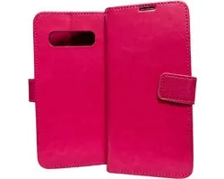 Bookcase Geschikt voor: Samsung Galaxy S10 Plus - Roze - portemonnee hoesje