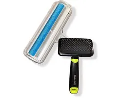 Mister Mill Set Brosse pour Chien - Brosse Slicker Chat/Chien Plus Épilateur pour Animaux - Vêtements pour Poils de Chat/Chien