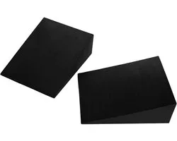 2 stuks - Yoga Foam Wedge - Schuin Yogablok - Kuitrekplank Schuin - Squat Wedge Schuin Blok - voor Oefeningen, Sport, Knieondersteuning, Rugondersteuning, Voetensteun - Zwart - 23×15×6 cm