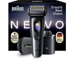 Braun NEVO Elektrisch Scheerapparaat - met AeroTouch-technologie - Smart display - Inclusief 7in1 NEVO Care System - Reisetui met Stroomvoorziening - NEVO17010C - Grafiet - Scheerapparaat voor Mannen