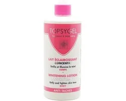 HT26 500 ml TOPSYGEL Lait Éclaircissant Corps – Bodylotion Verhelderend & Anti‑Taches – Unifie de Teint – Met Glycérine, Aloë Vera & Amandelolie – Hydrateert & Egaliseert –