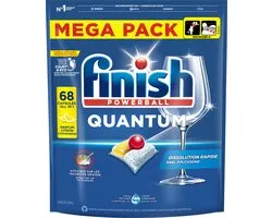 Pastilles pour lave-vaisselle Finish Quantum Citroen - 68 capsules