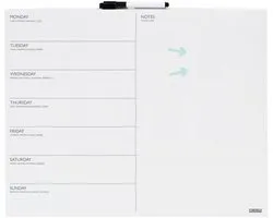 Planboard Week Desq 40X50CM Edgless + Marker Arrows Magnetic