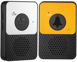 Oniissy Wireless Doorbell,Full Duplex Intercom Doorbells HandsFree,8 Volume,1000ft Range,Two-Way Communication Doorbell with Chime for Home Office
