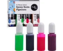 Epoxy Pigment Set - 4 Kleuren - DIY Knutselen voor Meisjes - Hobby & Creatief - Crafts&Co