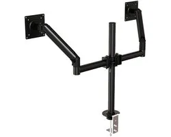Benelux Select Bras de Moniteur Double – Bras de Moniteur Double – Dual Monitor Arm – Écrans 48-81 cm – Ressort à gaz - Passage – 75 x 100 cm