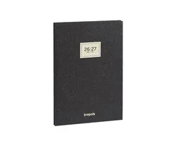 Brepols agenda 2026-2027 - Weekly Notes ESSENZ - Schoolagenda - 16 maanden - 1 week 1 pagina - Gebonden - Week & notes - Antraciet - 14.8 x 21 cm