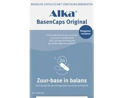 Alka BasenCaps Original - Basische Capsules met Bicarbonaten - Maagzuurresistente capsules - Basische Tabletten - Natriumbicarbonaat en Kaliumbicarbonaat