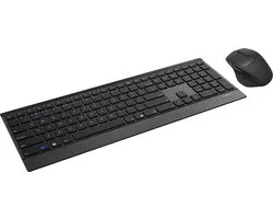 Hama Multimedia 9500M Toetsenbord + Muis Comboset AZERTY(BE) Zwart
