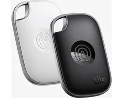 Life360 Tile Pro - Krachtige Bluetooth Tracker - Item locator voor sleutels, tassen en meer - Werkt met iOS en Android - 2-stuks (Zwart/Wit)