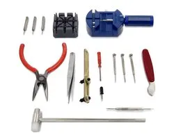 MMOBIEL 16 DELIG PROFESSIONEEL Horlogemaker Sieradenreparatie Toolkit Incl. Horloge Band Pin Link Verwijderaar, Achterkant Opener schroefmoersleutel voor alle soorten horloge reparatie en plaatsen van de batterijen