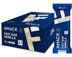 Amacx Fast Bar - Barre Énergétique - Vanille - 12 pack