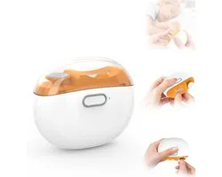 Elektrische nagelknipper met polijst, oranje