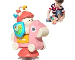 Sticky Spinner High stoel Activiteit speelgoed, kinderstoelactiviteit Toys - Hoge stoel ZUCHT CUP Sticky Cartoon Activity Toy | TEETER EDERDE BABY TECHTEZE Chew Table Spinner voor