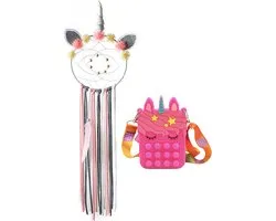 Unicorn - Dromenvanger - Fidget - Pop it bag - Chambre de bébé Dreamcatcher - Chambre enfant - Bohème
