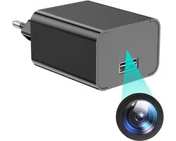 64GB Spy Camera Hidden Camera USB Charger Camera 1080P HD with Motion Detection Night Vision Indoor Nanny Camera Mini Cam for Home Office Security, No WiFi