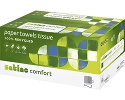 Satino by WEPA - Serviette Satino Comfort V-Fold 25x23cm 2 couches 3200 pcs