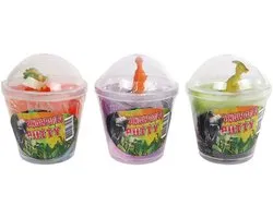 Planet Happy DinoWorld putty speelgoed met dino figuur - multicolor.