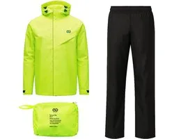 Infinity Goods Costume de pluie Nikki - Dames & Heren - Taille L - Imperméable & Respirant - Réfléchissant - Jaune Fluo