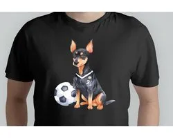 Doberman Playmaker - T Shirt - FootballLover - MatchDay - DogLover - DogDad - Gift - HerenMode - RacerStijl - HondenLiefhebber - Cadeau