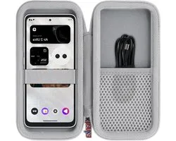 Étui rigide durable pour XREAL Beam Pro, housse de protection avec lanière, adapté pour projecteur portable et accessoires, gris