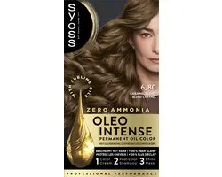 Syoss Oleo Intense 6-80 Haarverf - Caramel Blond - Permanente Haarkleuring - Ammoniakvrij - Met Voedende Oliën - 100% Grijsdekking - Langdurige Kleur - 1 stuk