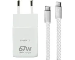Snellader geschikt voor Xiaomi 67W HyperCharge + USB C Kabel - Oplader geschikt voor Xiaomi telefoon & tablet - USB C Adapter - USB C naar USB C - 1 Meter