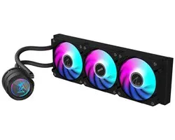 Gigabyte AORUS Waterforce II 360 - Vloeistofkoelsysteem processor - afmeting radiator: 360 mm - voor: Intel LGA 115x, 1200, 1700 - AMD AM4, AM5 - 3x 120 mm ARGB Fans - zwart